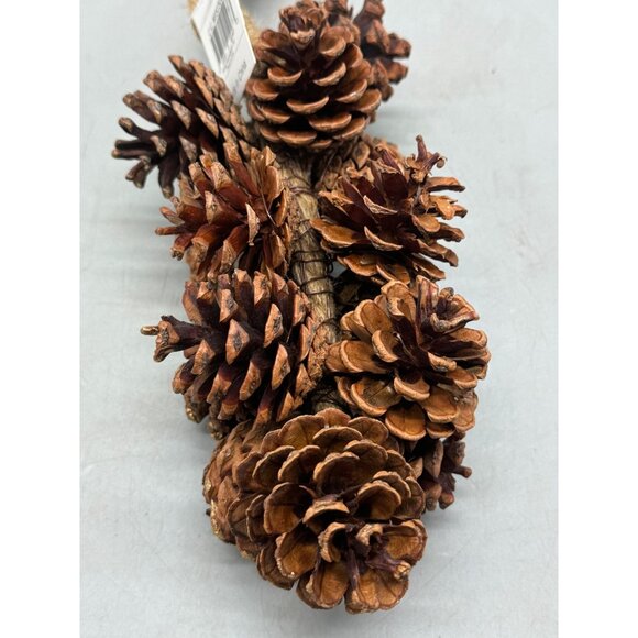 Natural Pinecone Bundle Jute Rope Hanger For Rustic Decor door or wall hanging - Picture 3 of 6